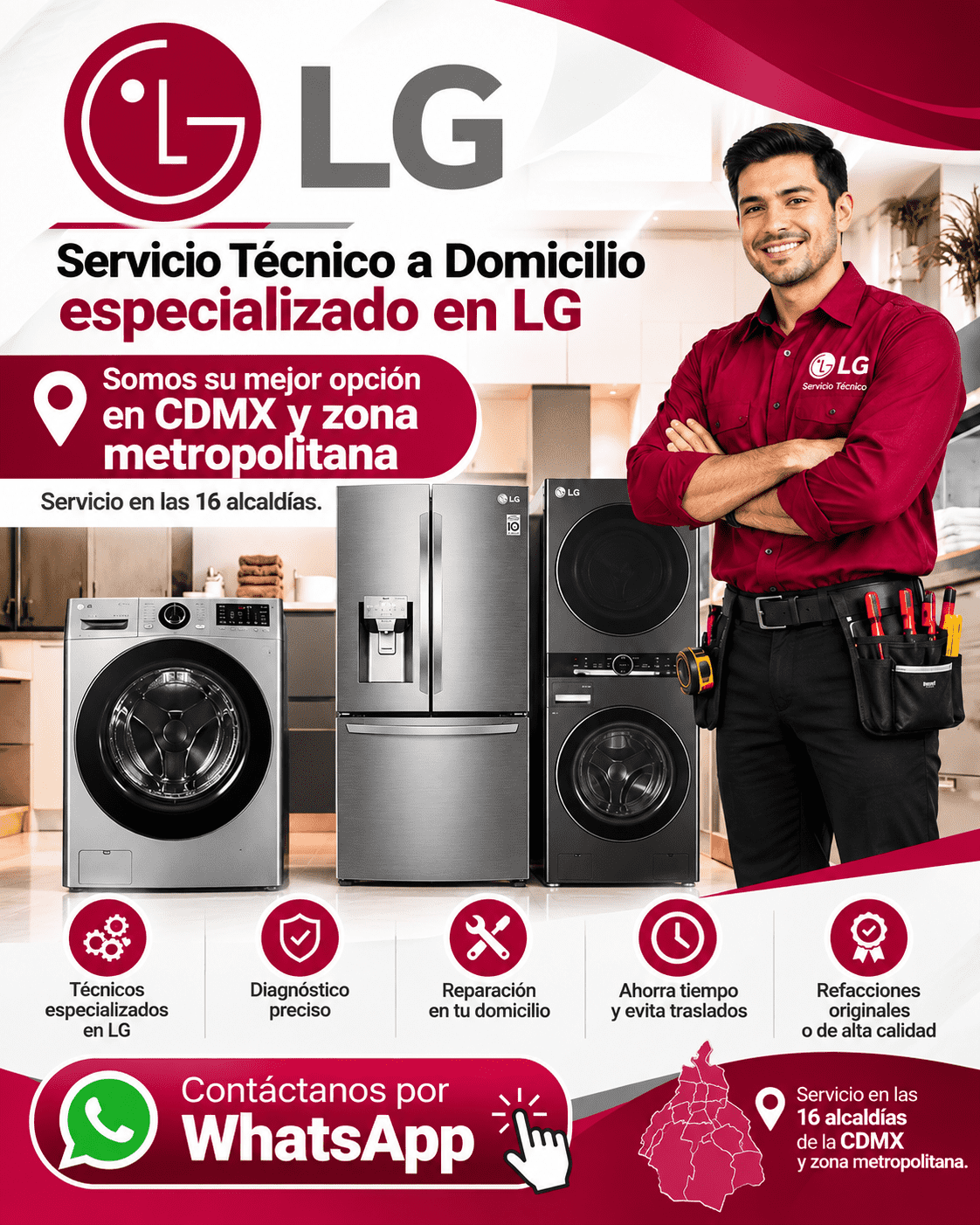 REPARACIÓN URGENTE DE REFRIGERADORES LG EN QUERÉTARO